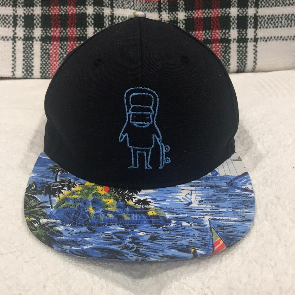 New ! DKSkate Tropical Hawaiian FLAT BRIM Skater Skateboarding Snap Back Cap Hat